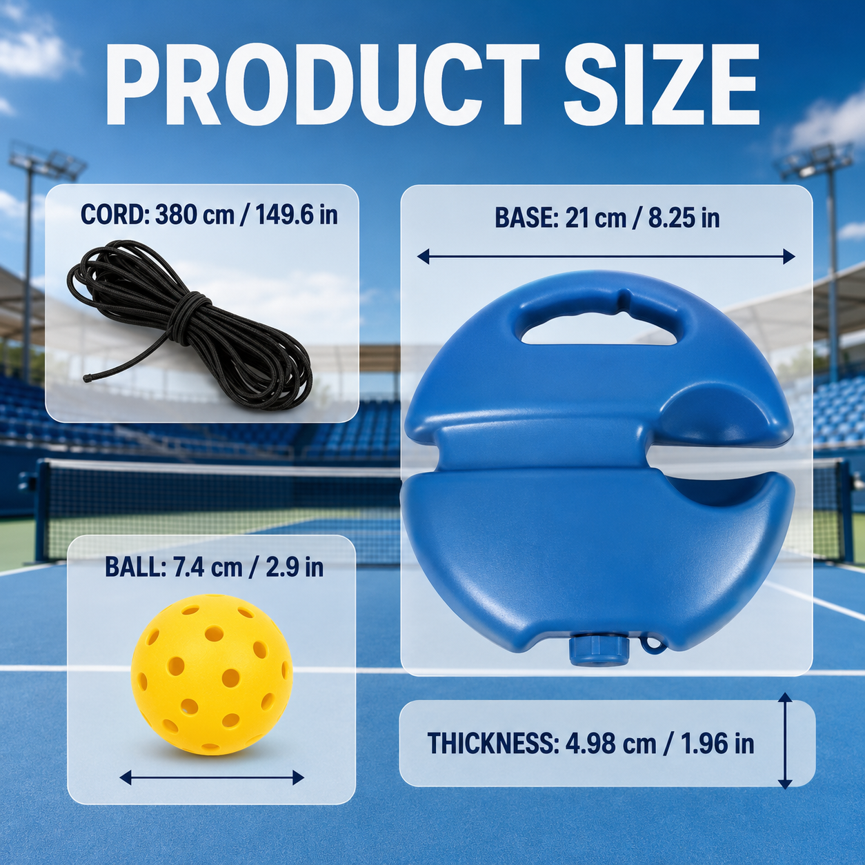 40-Hole Outdoor Pickleball Set(Solo Training)