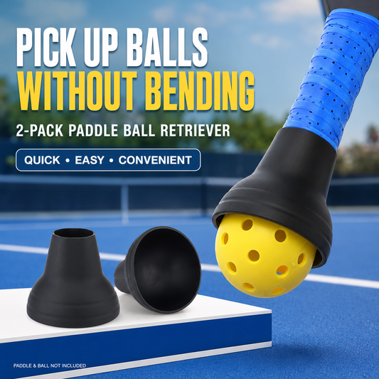 2-pack pickleball retriever tool picks up balls without bending, quick & easy on court