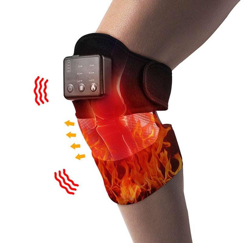 Heated Vibration Massage Knee Pad – Electric Warming Knee Brace for Pain Relief Home Select My