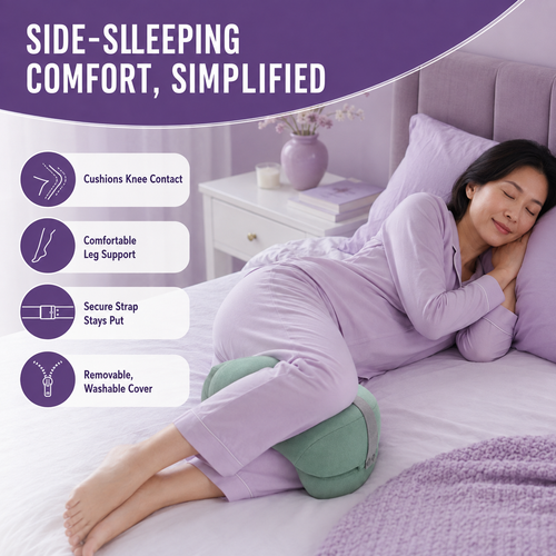 Memory Foam Knee Pillow for Side Sleepers – Orthopedic Leg Pillow for Hip, Back & Joint Pain Relief | 6 Colors Home Select My