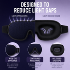 3D Contoured Sleep Mask – 100% Blackout, Breathable Mesh for Deep Sleep Home Select My