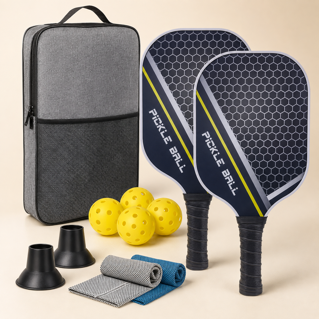 Pickleball Paddle Set for 2 – Carbon Fiber Paddles, 4 Balls, Bag & Accessories Home Select My