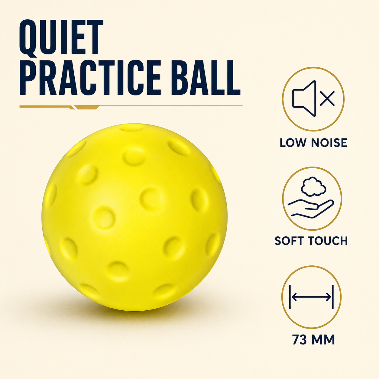 3-Pack Silent Foam Pickleballs for Indoor Practice Home Select My
