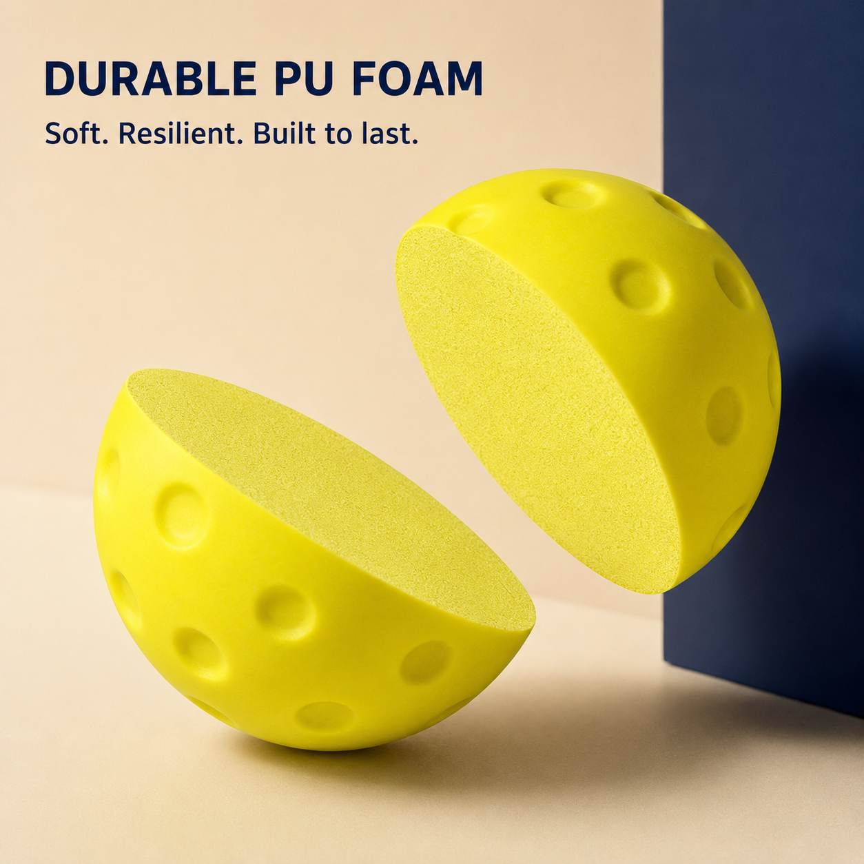 3-Pack Silent Foam Pickleballs for Indoor Practice Home Select My