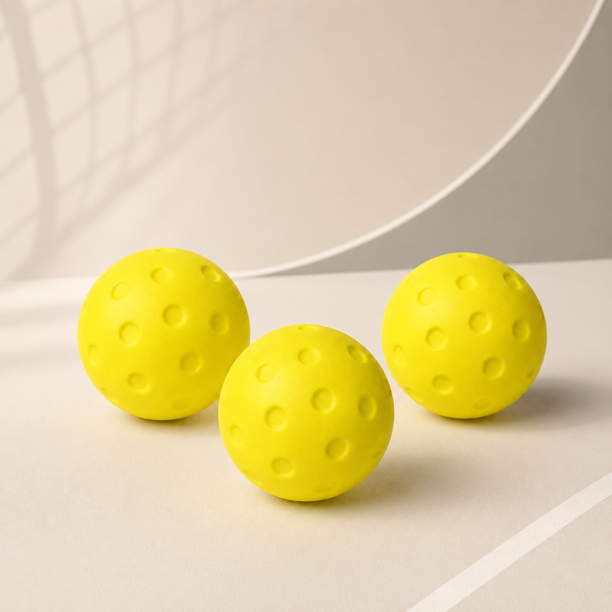 3-Pack Silent Foam Pickleballs for Indoor Practice Home Select My