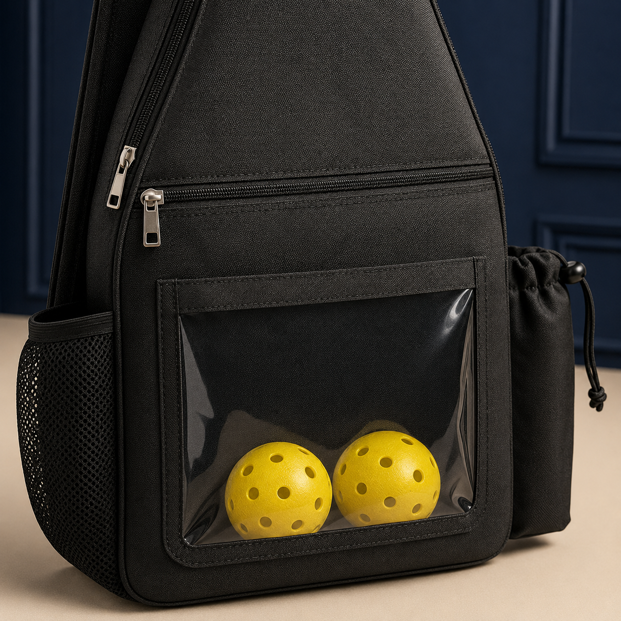Pickleball Sling Bag with Paddle Holder & Ball Window Home Select My