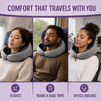 360° Travel Neck Pillow – Memory Foam with Eye Mask & Earplugs Sleep Kit Home Select My