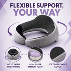 360° Travel Neck Pillow – Memory Foam with Eye Mask & Earplugs Sleep Kit Home Select My