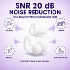 High-Fidelity Silicone Earplugs – SNR 20dB Noise Reduction for Sleep Home Select My