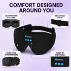3D Bluetooth Sleep Mask with Built-In Headphones – Side Sleeper Friendly Home Select My