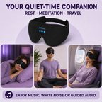 3D Bluetooth Sleep Mask with Built-In Headphones – Side Sleeper Friendly Home Select My