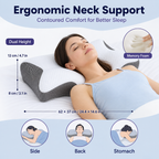 Memory Foam Cervical Neck Pillow for Better Sleep Home Select My