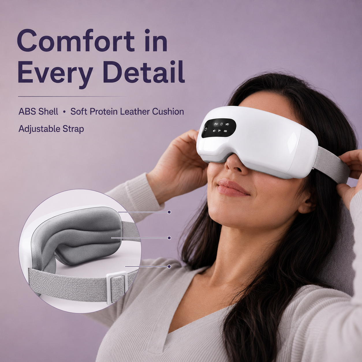 Bluetooth Heated Eye Massager with Warm Compress Home Select My