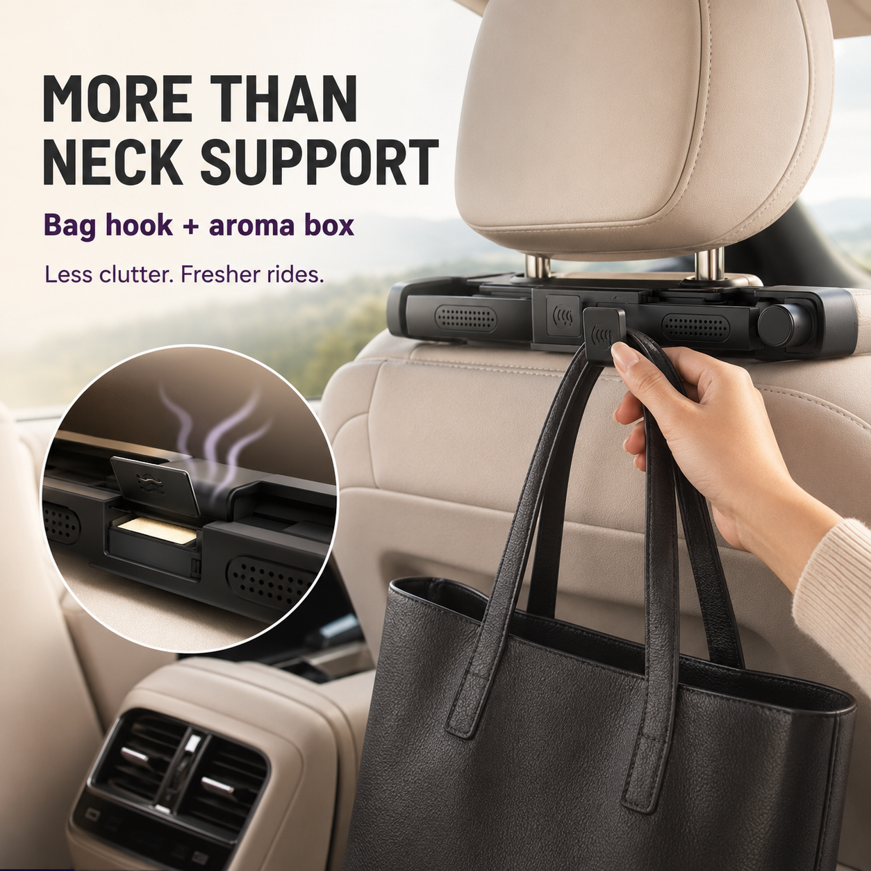180° Adjustable Car Headrest Pillow – Road Trip Comfort Home Select My