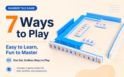 Number Tile Strategy Board Game for Kids & Families | Math Thinking Educational Toy