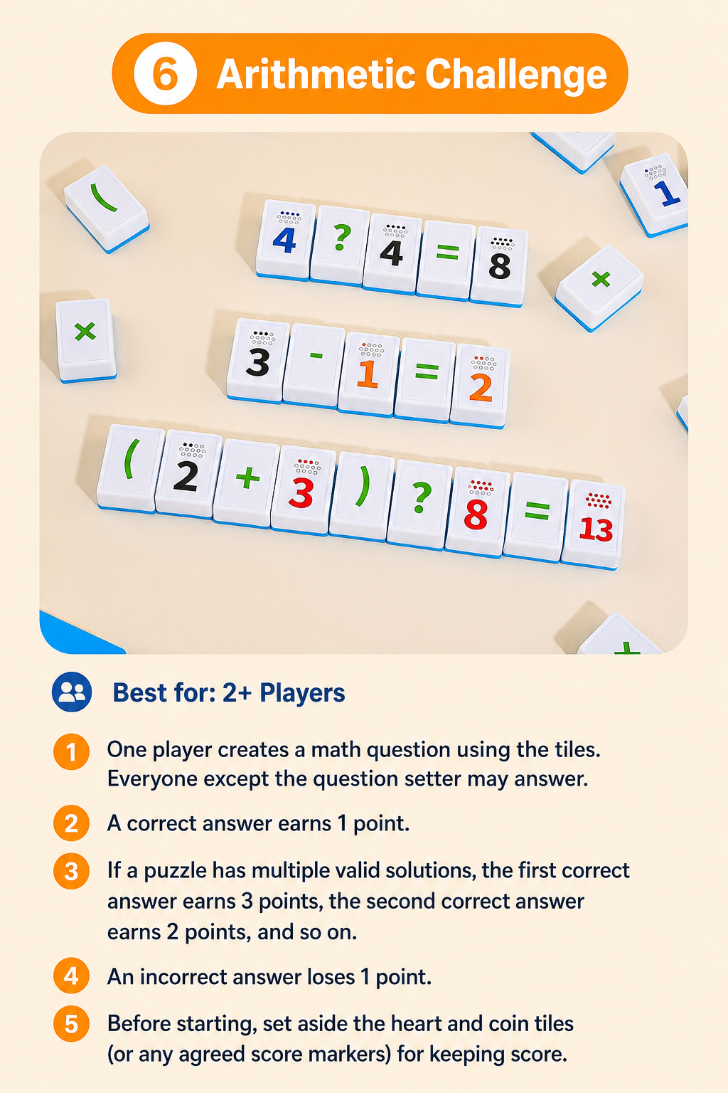 Number Tile Strategy Board Game for Kids & Families | Math Thinking Educational Toy
