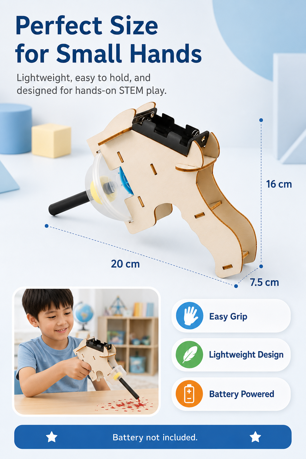 DIY Mini Vacuum Gun STEM Science Kit for Kids | Educational Build & Learn Toy