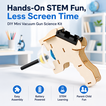 DIY Mini Vacuum Gun STEM Science Kit for Kids | Educational Build & Learn Toy