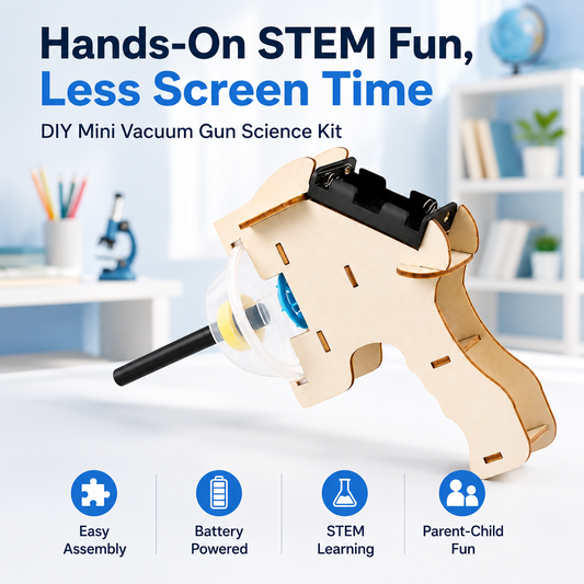 DIY Mini Vacuum Gun STEM Science Kit for Kids | Educational Build & Learn Toy