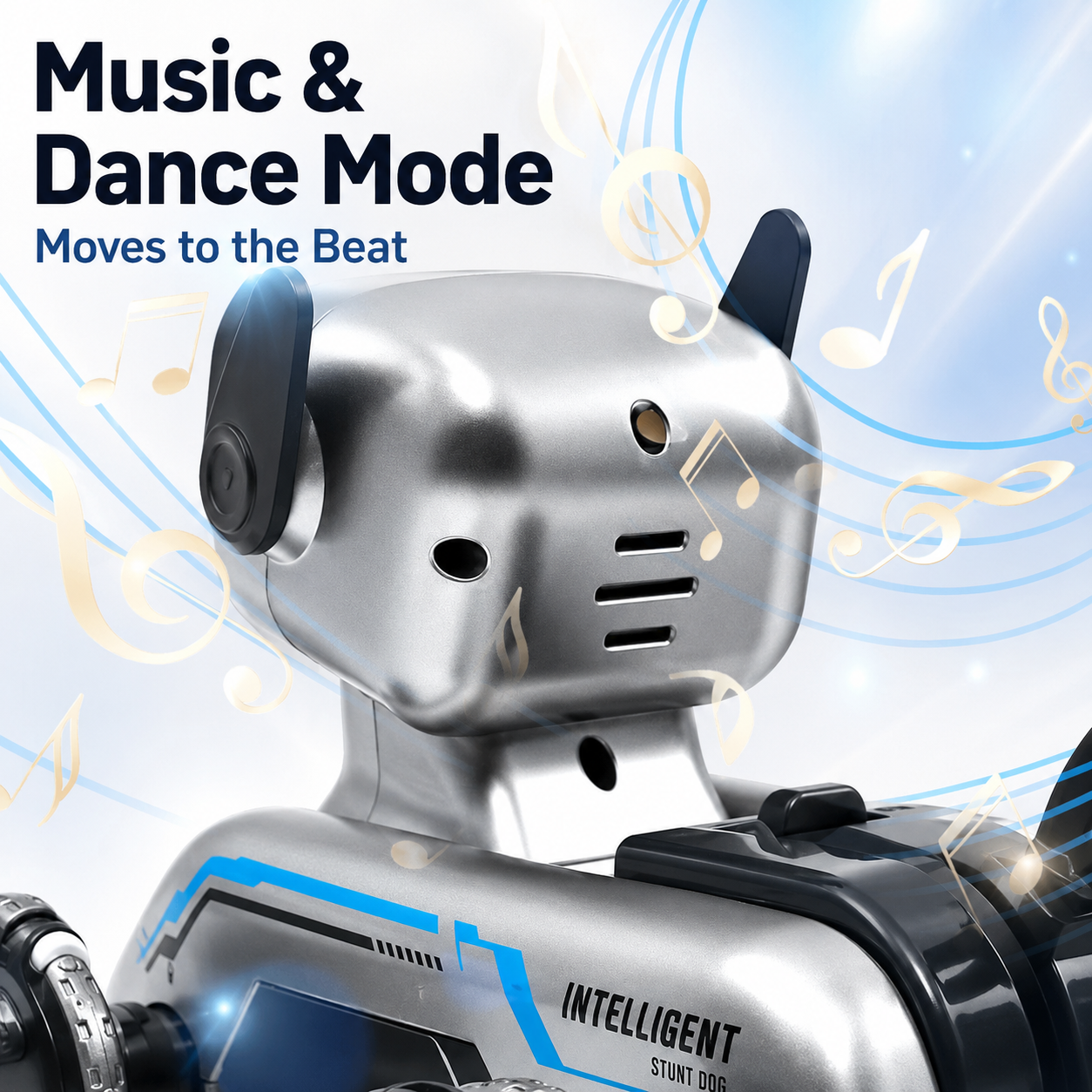 Remote Control Stunt Robot Dog Toy with Gesture Watch, LED Eyes, Music & 360° Tricks – Rechargeable Gift for Kids 6+
