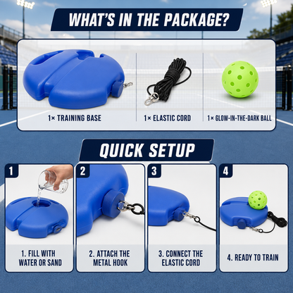 40-Hole Outdoor Pickleball Set（Solo Training）