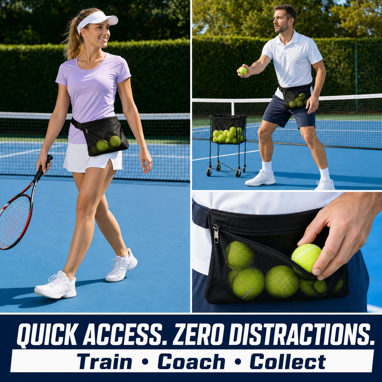 Ball Waist Pouch with Adjustable Belt (Zipper Pocket)
