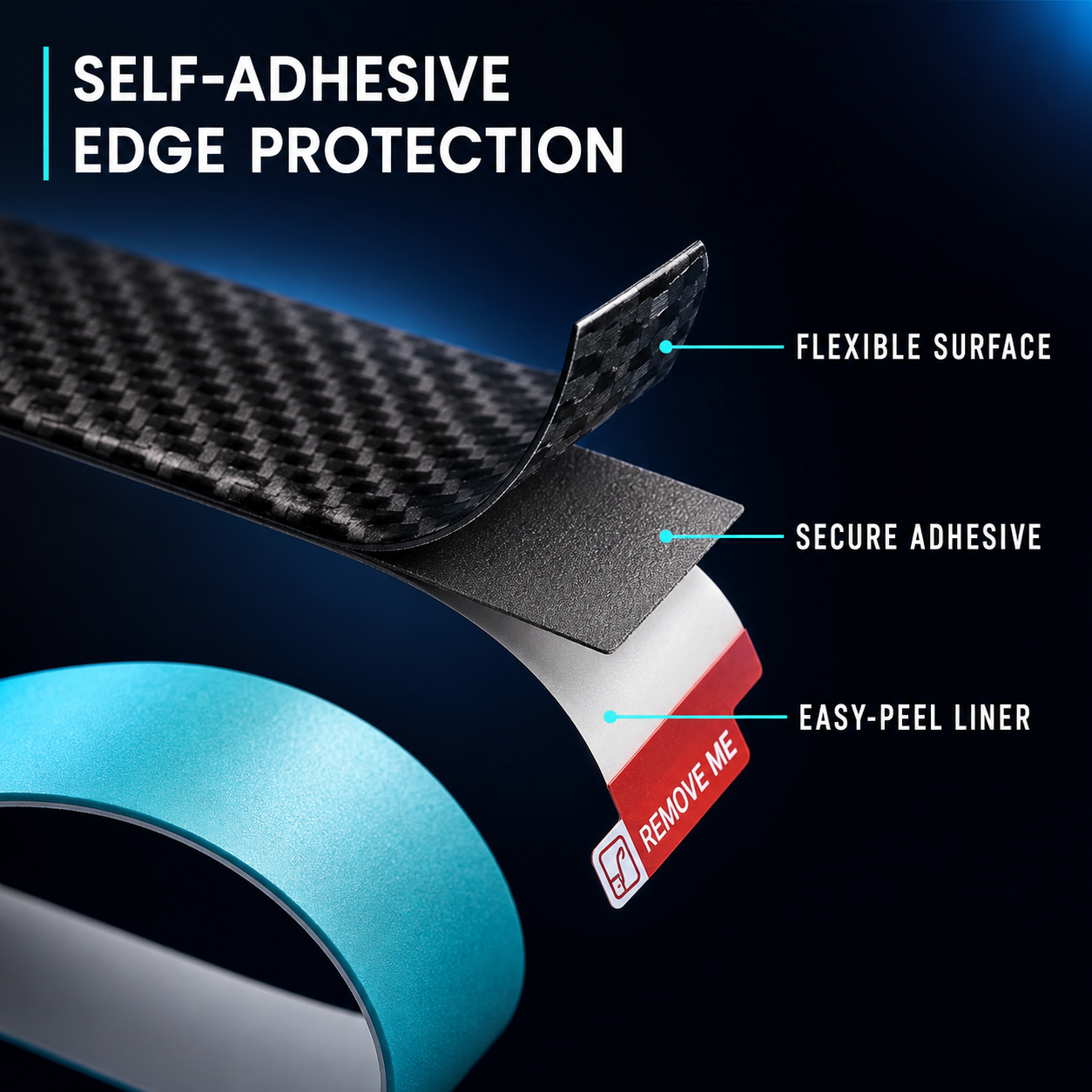Pickleball Paddle Edge Guard Tape(Adhesive Rim Protector)