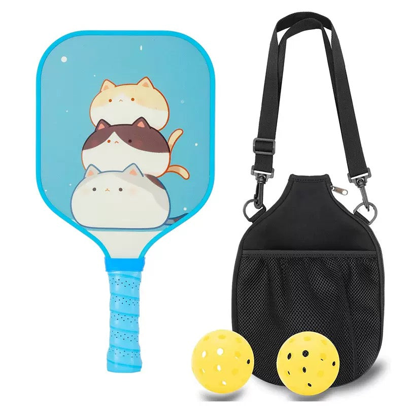 Kids Pickleball Paddle Set with 2 Balls & Carry Bag