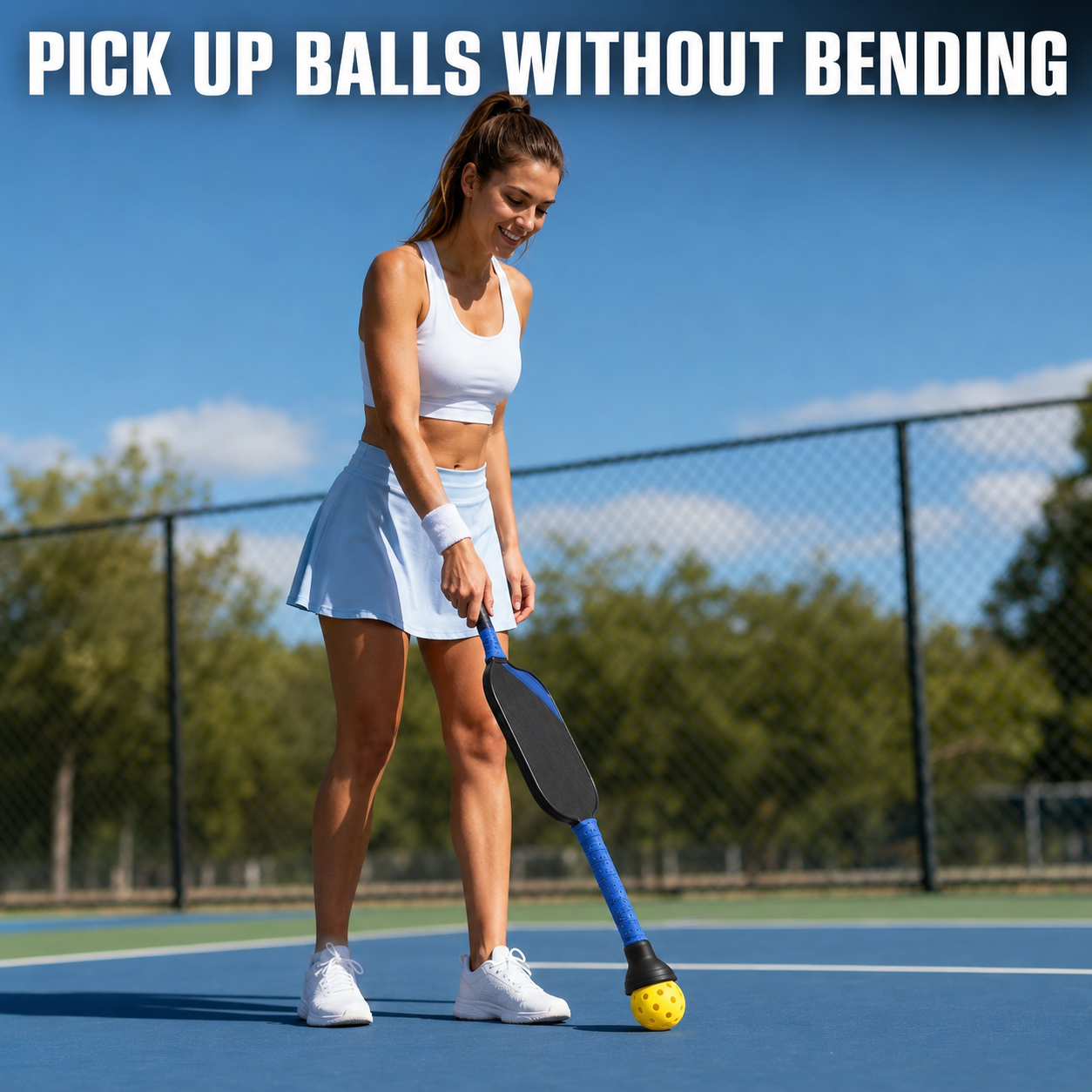 2-Pack Pickleball Ball Retriever – No-Bend Pickup Cup for Paddle Handles