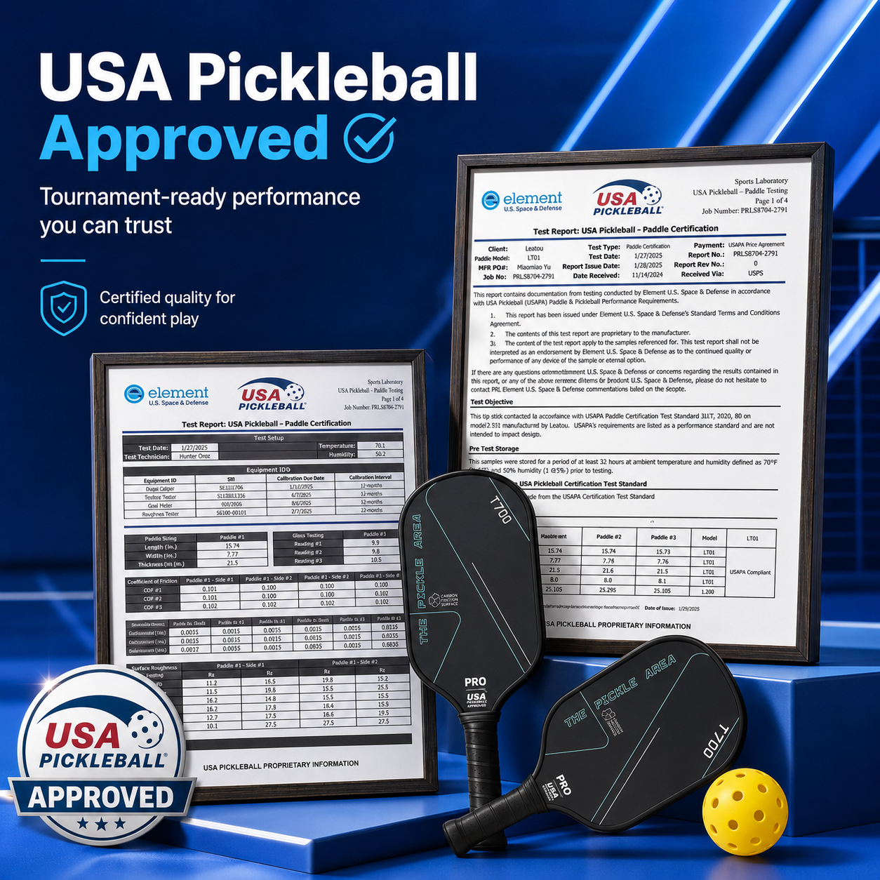 Premium Pickleball Set（2 Paddles + Balls + Bag）