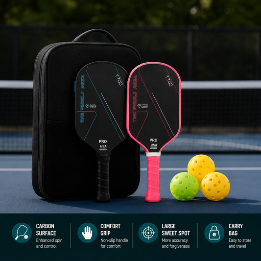 Premium Pickleball Set（2 Paddles + Balls + Bag）