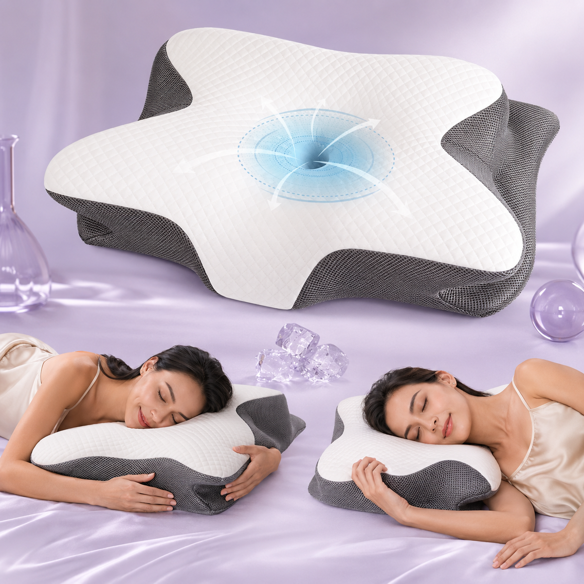 Orthopedic Cervical Pillow for Neck Pain Relief – Memory Foam, Ergonomic Support for Side, Back & Stomach Sleepers Home Select My