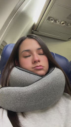 Memory Foam Travel Neck Pillow for Airplane – 360° Adjustable Support with Eye Mask & Earplugs